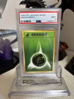 [PSA9] mc35 Psa9 1996 Grass Energy Basic Card Mint Old Back - Image 1
