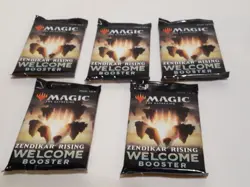 MTG Magic the Gathering Zendikar Rising Welcome Booster Pack - NEW lot of 5 - Image 1