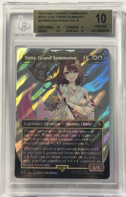 BGS 10 Pristine Yuna, Grand Summoner MTG Final Fantasy Surge Foil 0216 - Image 1