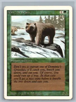 Magic The Gathering Revised Edition Grizzly Bears MTG TCG CCG 3rd 3ED - Image 1
