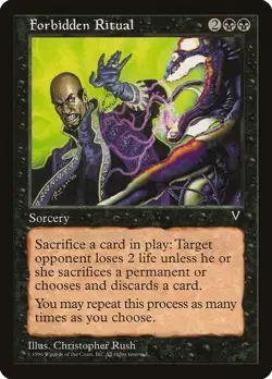 MTG - Forbidden Ritual - Visions - X1 - (MP) - - Image 1