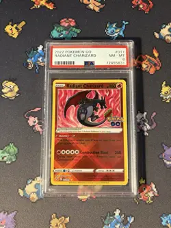 Pokemon Cards Radiant Charizard 011/078 Pokemon Go - PSA 8 NM-MT - Image 1