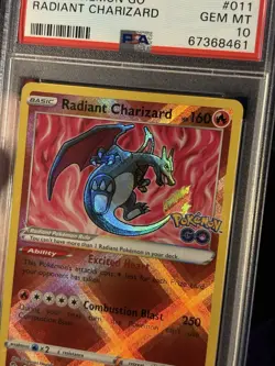 Pokemon Cards Radiant Charizard 011/078 Pokemon Go - PSA 10 GEM MINT - Image 2