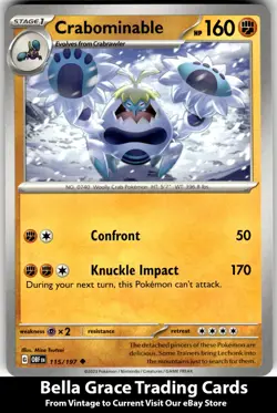 Crabominable #115/197 SV03: Obsidian Flames Pokemon Uncommon - Image 1
