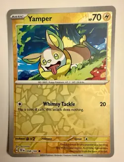 YAMPER 058/162 TEMPORAL FORCES POKEMON (REVERSE HOLO) - Image 1