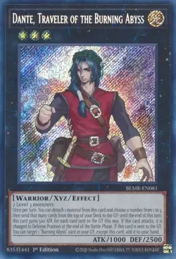 BLMR-EN081 DANTE, TRAVELER OF THE BURNING ABYSS SECRET RARE 1ST ED NM YuGiOh TCG - Image 1
