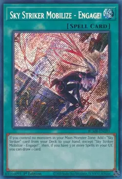 BLMR-DE091 Sky Striker Mobilize - Engage! Secret Rare NM 1st Ed YuGiOh Card TCG - Image 1