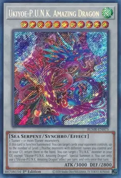 BLMR-EN075 Ukiyoe-P.U.N.K. Amazing Dragon Secret Rare 1st Edition NM YuGiOh TCG - Image 1