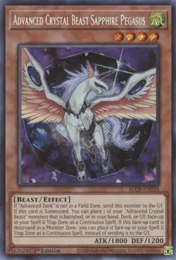BLCR-EN016 Advanced Crystal Beast Sapphire Pegasus Secret 1st Ed NM YuGiOh TCG - Image 1