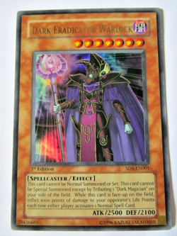 Yugioh! Dark Eradicator Warlock Sd6-En001 1st Ed Light Play!! - Image 1