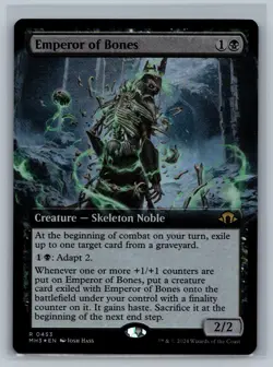 Magic MTG Modern Horizons 3 Emperor of Bones (Extended Art) #0453 Foil TCG CCG - Image 1