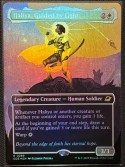 MTG Edge Of Eternities Haliya, Guided by Light Borderless Foil (Rare) - Image 1