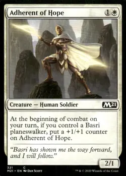 Adherent of Hope 321 M21 MTG Magic the Gathering card - Image 1