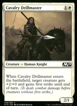 Cavalry Drillmaster 008/280 M19 MTG Magic the Gathering card - Image 1
