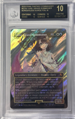 Black Label BGS 10 Yuna, Grand Summoner MTG Final Fantasy Surge Foil 0216 Pop 2 - Image 1