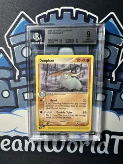 POKEMON 2003 EX RUBY & SAPPHIRE #17 DONPHAN Rare Non Holo BGS MINT 9 - Image 1