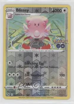 Blissey Reverse Foil Pokemon Sword & Shield Pokemon Go #052 - Image 1