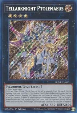 BLMR-EN083 Tellarknight Ptolemaeus Secret Rare 1st Edition Near Mint YuGiOh Card - Image 1