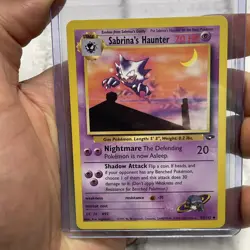 Pokemon Card - Gym Challenge 55/132 - SABRINA'S HAUNTER (uncommon) LP/NM Vintage - Image 1