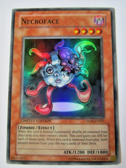 Yugioh! Necroface Crms-Ense1 Super Rare Limited Near Mint!! - Image 1