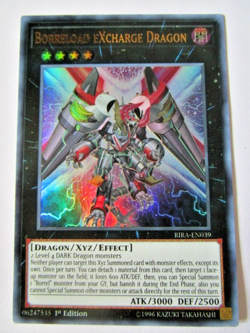 Yugioh! Borreload Excharge Dragon Rira-En039 Ultra Rare 1st Ed Light Play!! - Image 1