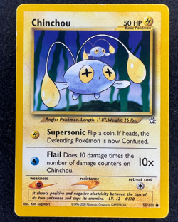 Chinchou 55/111 - Pokemone Card TCG - Neo Genesis - MP - Image 1