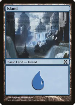Island (Version 371) 10th Edition PLD Basic Land MAGIC MTG CARD ABUGames - Image 1