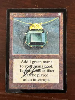 MOX EMERALD Beta Unknown Signed Vintage MTG [Nostalgium] - Image 1