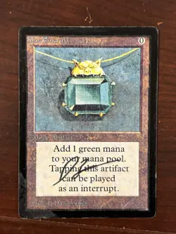 MOX EMERALD Beta Unknown Signed Vintage MTG [Nostalgium] - Image 3