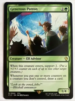 Generous Patron - Final Fantasy Commander - Rare - NM (see pics) MTG - Image 1