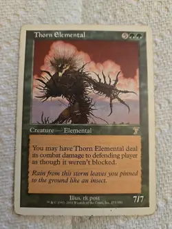 Thorn Elemental 7th Edition MTG Played - Image 1