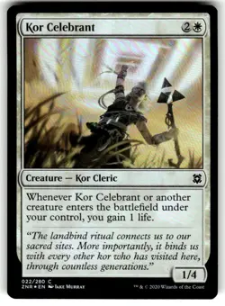 FOIL MTG NM Kor Celebrant Zendikar Rising Regular - Image 1