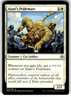 Ajani's Pridemate War of the Spark Regular MTG - Image 1