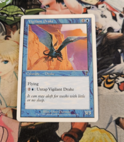 MTG Vigilant Drake 🇬🇧 Nm Magic the Gathering Seventh 7th Edition OG Blue Deck - Image 1