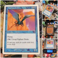 MTG Vigilant Drake 🇬🇧 Nm Magic the Gathering Seventh 7th Edition OG Blue Deck - Image 2