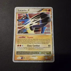 Pokemon Card - Lucario LV.X Holo 122/123 Mysterious Treasures Rare - Excellent - Image 7