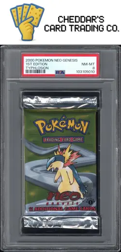 2000 Pokemon Neo Genesis Pack 1st Edition Typhlosion # PSA 8 (New Cert!) - Image 1