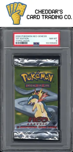 2000 Pokemon Neo Genesis Pack 1st Edition Typhlosion # PSA 8 (New Cert!) - Image 1