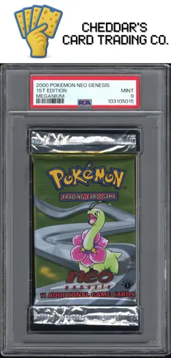 2000 Pokemon Neo Genesis Pack 1st Edition Meganium # PSA 9 (New Cert!) - Image 1