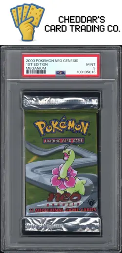 2000 Pokemon Neo Genesis Pack 1st Edition Meganium # PSA 9 (New Cert!) - Image 1