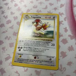 Pidgeotto 22/102 Base Set Shadowless Rare Pokemon - ModeratePlay - Free Shipping - Image 2