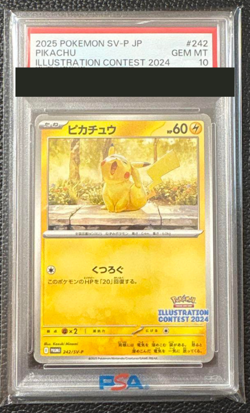 PSA 10 Pokemon Illustration Contest 2024 Pikachu 242/SV-P Promo Japanese from JP - Image 1