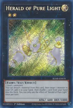 BLMR-EN078 Herald of Pure Light Secret Rare 1st Edition NM YuGiOh Card TCG - Image 1