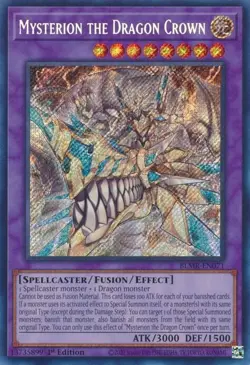 BLMR-EN071 Mysterion The Dragon Crown Secret Rare 1st Edition NM YuGiOh Card TCG - Image 1