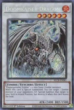 BLCR-EN081 DOOMKAISER DRAGON SECRET RARE NEAR MINT 1ST EDITION YuGiOh CARD TCG - Image 1