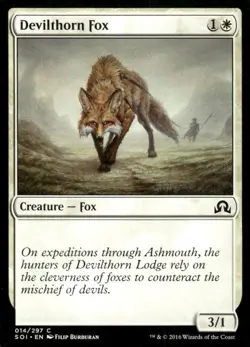 Devilthorn Fox 014/297 Shadows over Inistrad MTG Magic the Gathering card - Image 1
