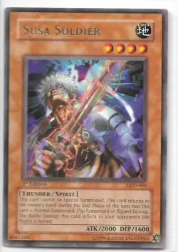 Yu-Gi-Oh Legacy of Darkness Susa Soldier LOD-066 1st Edition Card - Image 1