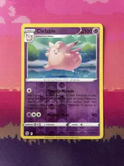 Pokemon Card Clefable Brilliant Stars Reverse Holo Rare 054/172 Near Mint - Image 1