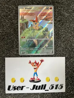 Pokemon TCG Card: Victini SVP208 Holo Standard Size Black Star Promo - Image 1
