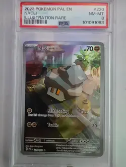 2023 Pokemon Paldea Evolved Nacli #220 PSA 8 Near Mint-Mint Graded TCG Card - Image 1